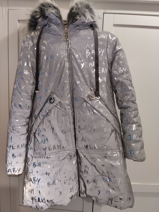 Зимняя светоотражающая куртка на девочку 11-12 лет