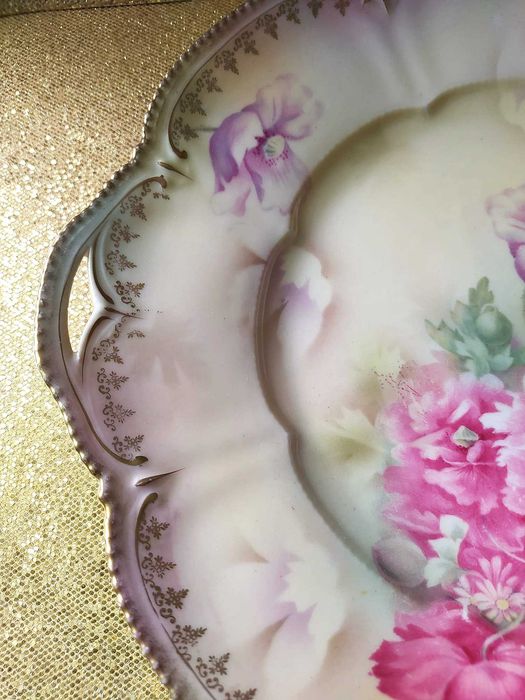 Przepiękna patera, talerz do ciasta RS Prussia, antyk, secesja