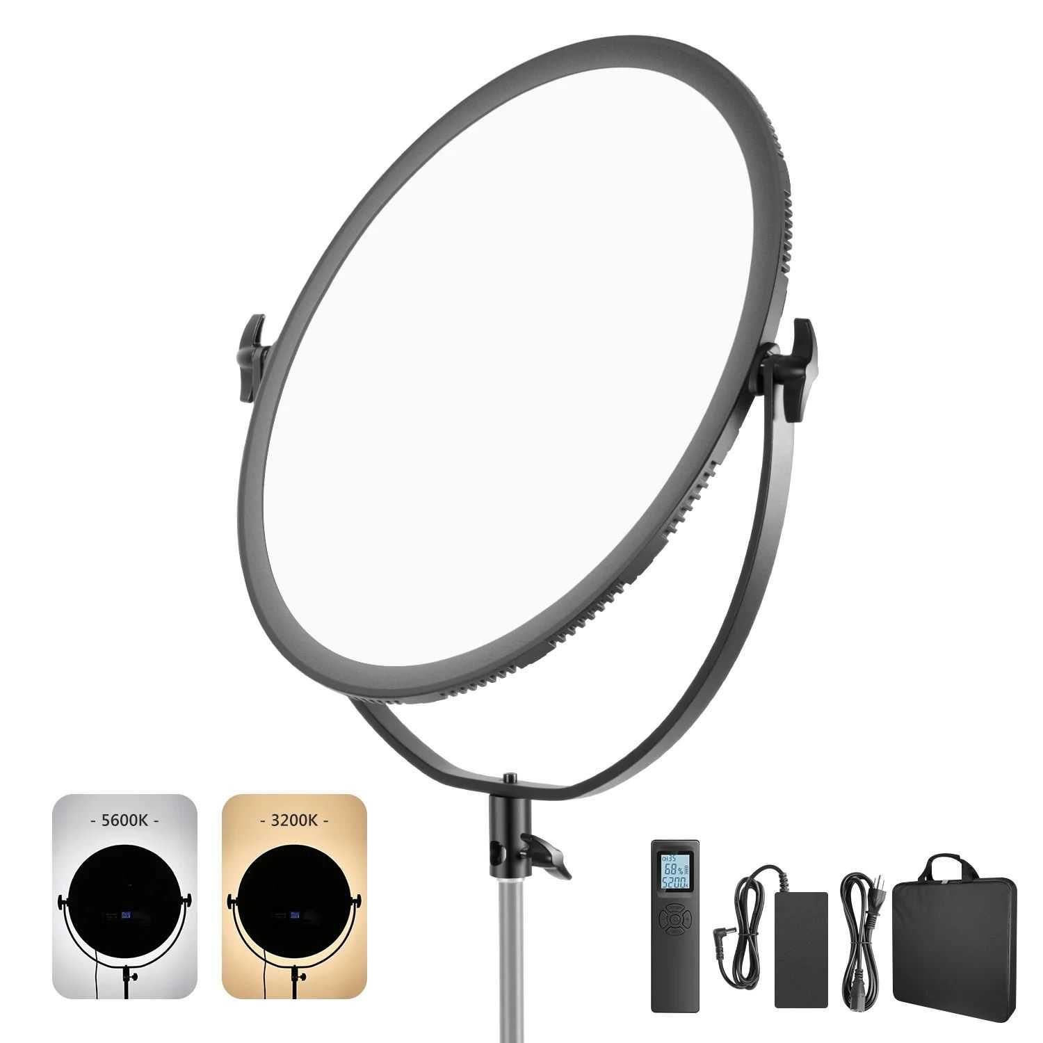 NEEWER NL-360ARC 18 cali Ultra cienka 2-kolorowa okrągła lampa LED 70W