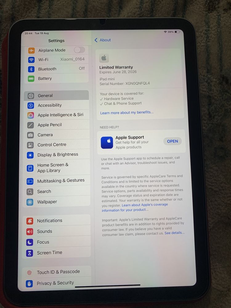 iPad mini 7 128 gb Blue / iPad mini (A17 Pro) Wi-Fi