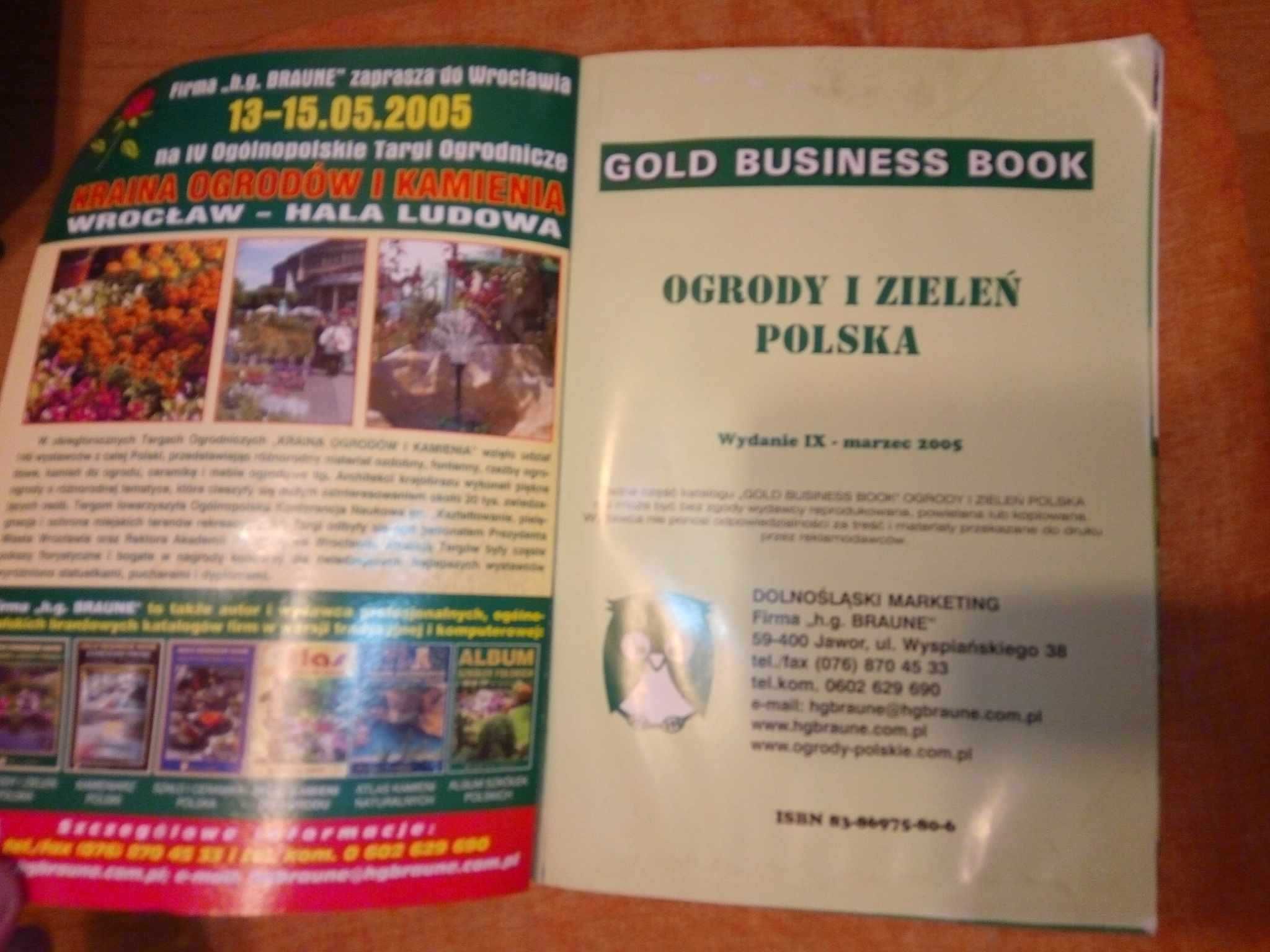 Ogrody i zieleń polska Gold Business Book Wydanie IX 2005 h.g.Braune