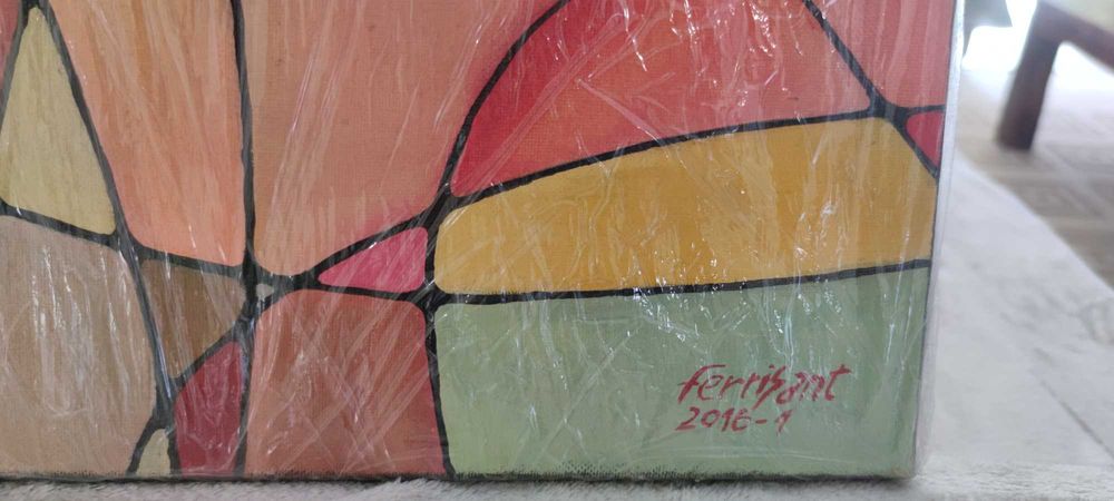 Óleo sobre tela. Abstrato 50cm x 61cm