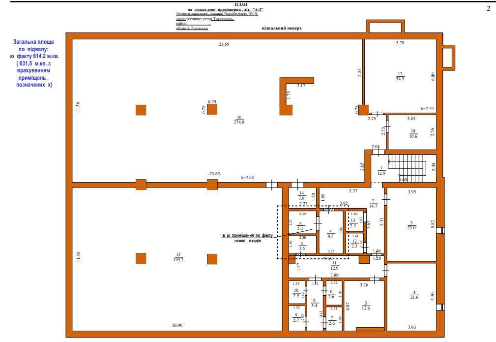 Продаж торгового приміщення ЦЕНТР м.Трускавець 1484 кв.м-330 у.о/кв.м)