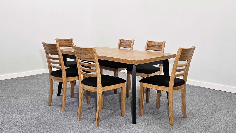 Krzesło lite dębowe drewniane do restauracji jadalni nowe eleganckie
