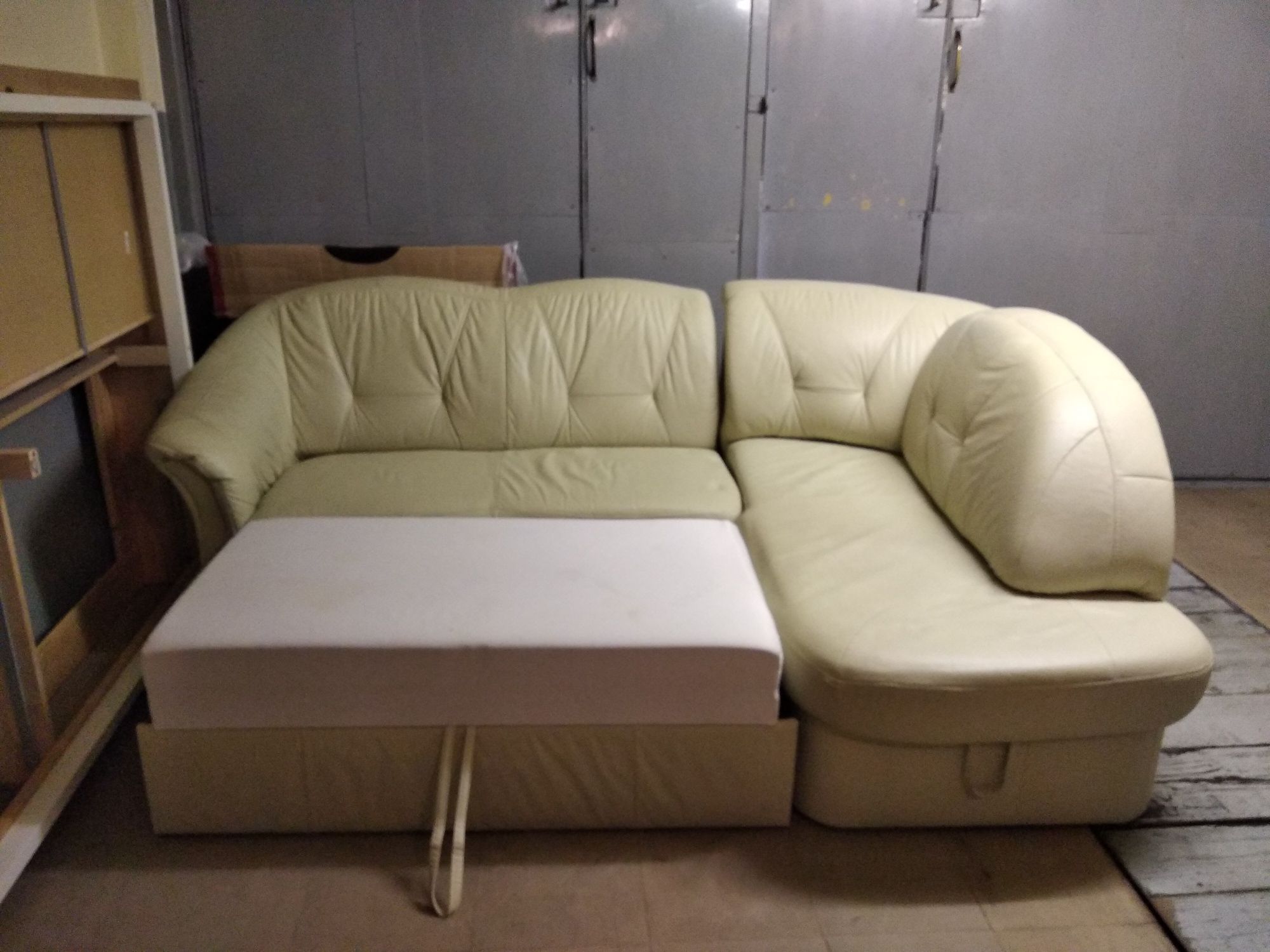 Narożnik, sofa skórzana rozkładana