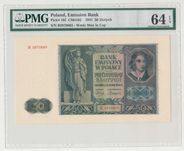 50 złotych 1941 / ser B / PMG 64 EPQ