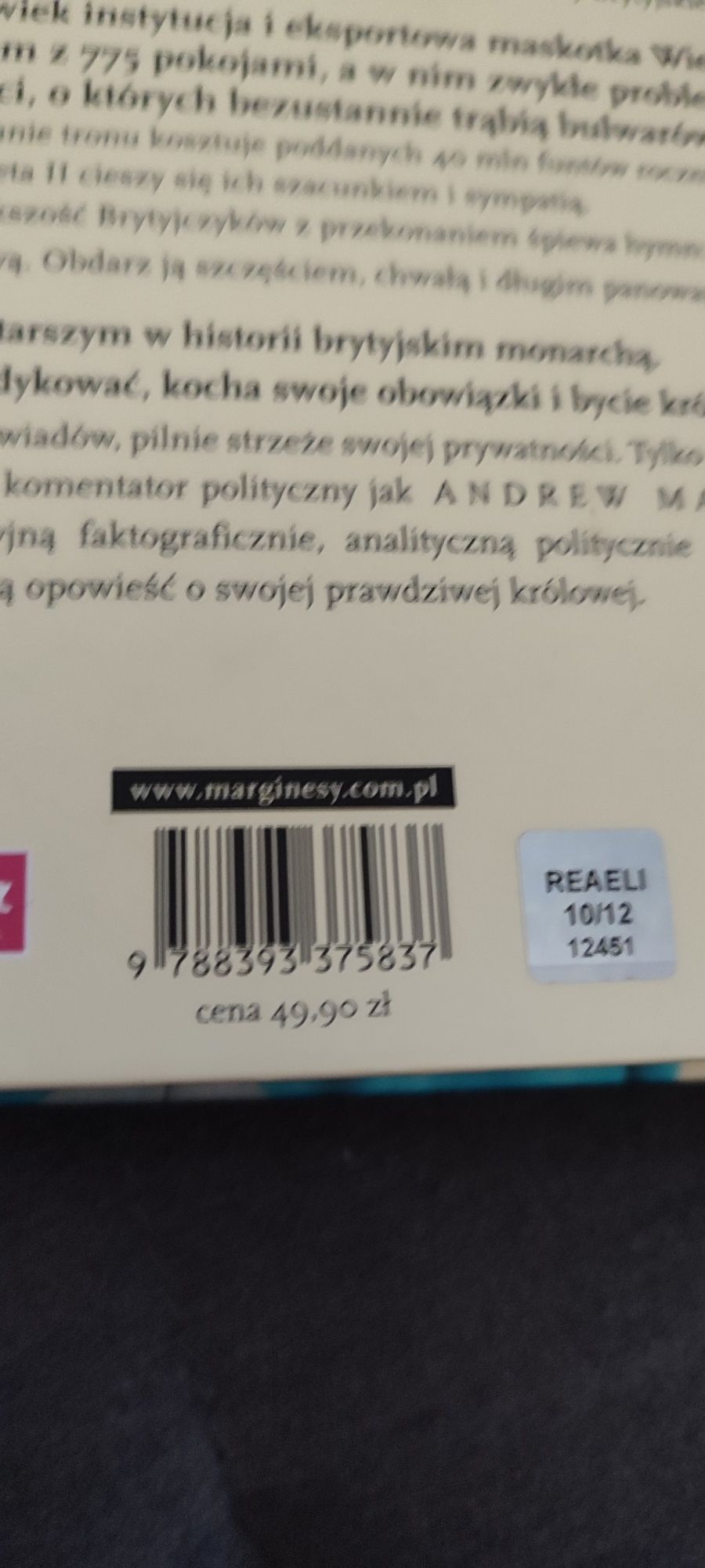 Andrew Marr Prawdziwa Królowa Elżbieta 2 jakiej nie znamy książka