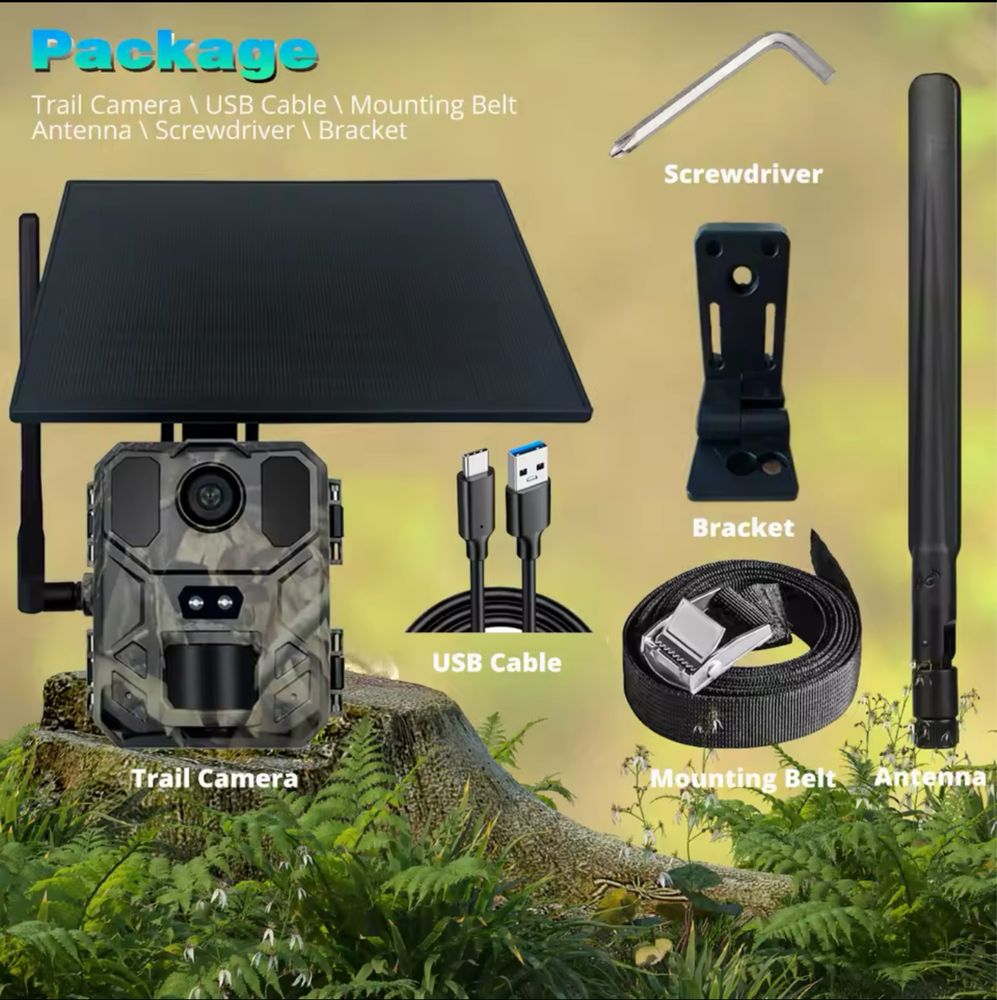 MINI CAMERA COM PAINEL SOLAR E GPS, ENVIO E CONTROLO POR APLICAÇÃO