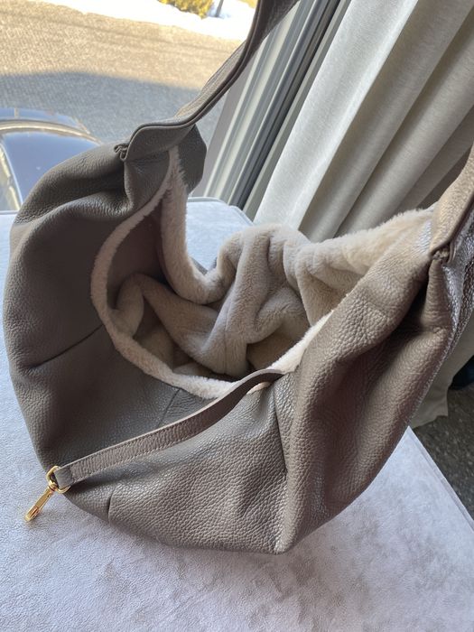 Piekna, skórzana torba na ramię dla zwierzaka/ psa