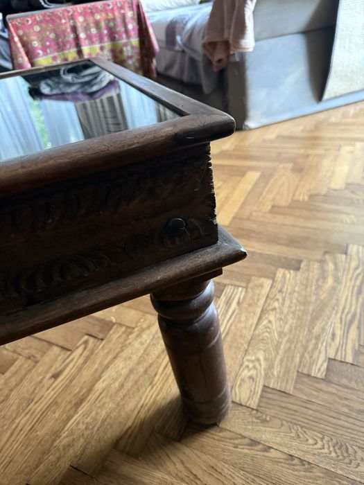 Stół Indyski palisander rzezbiony 90x60x46cm idealny stan