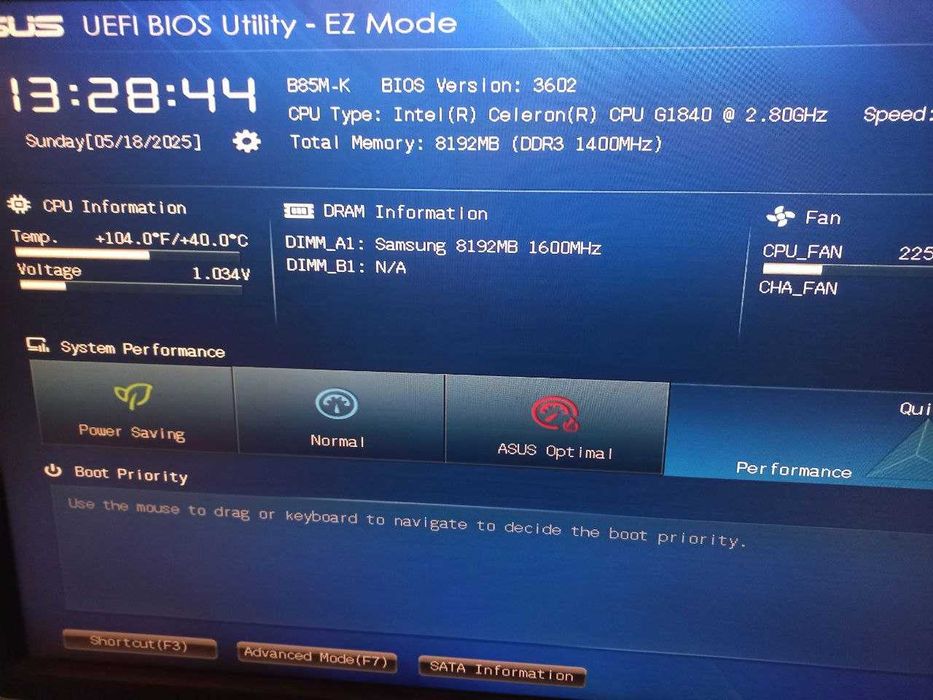 Материнская плата ASUS B85M-K