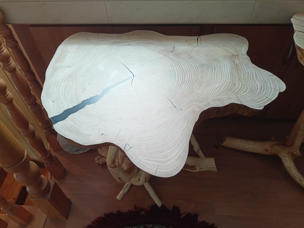 Stolik żywica plaster drewniany drewno