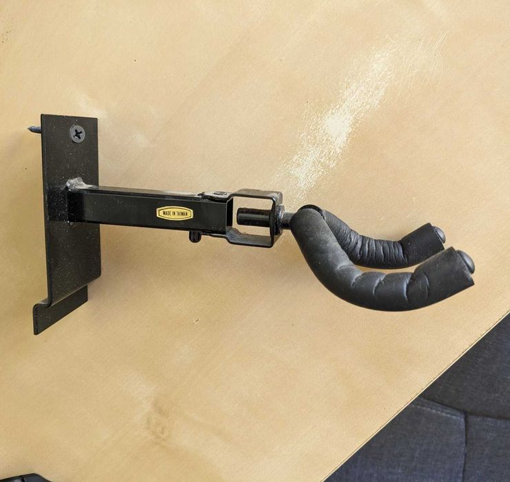 Suporte de parede para Guitarra | Apoio Almofadado um furo
