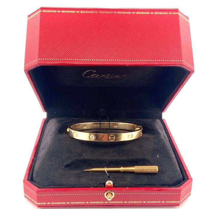 Bransoletka Cartier Love rozmiar 17 brylanty żółte złoto 750