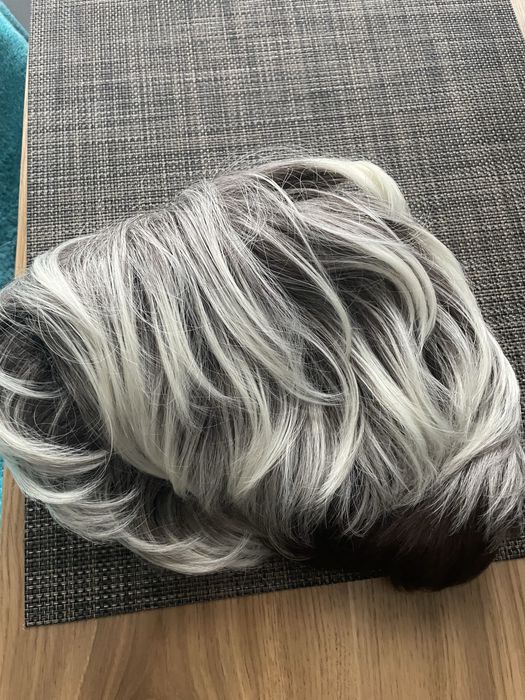 Peruka damska blond mieszany ze sztucznych włosów