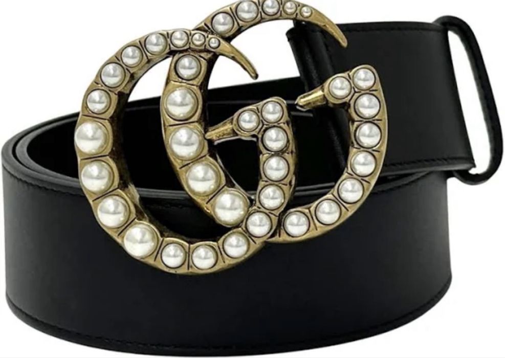 Gucci pasek ze sztucznymi perłami Marmont