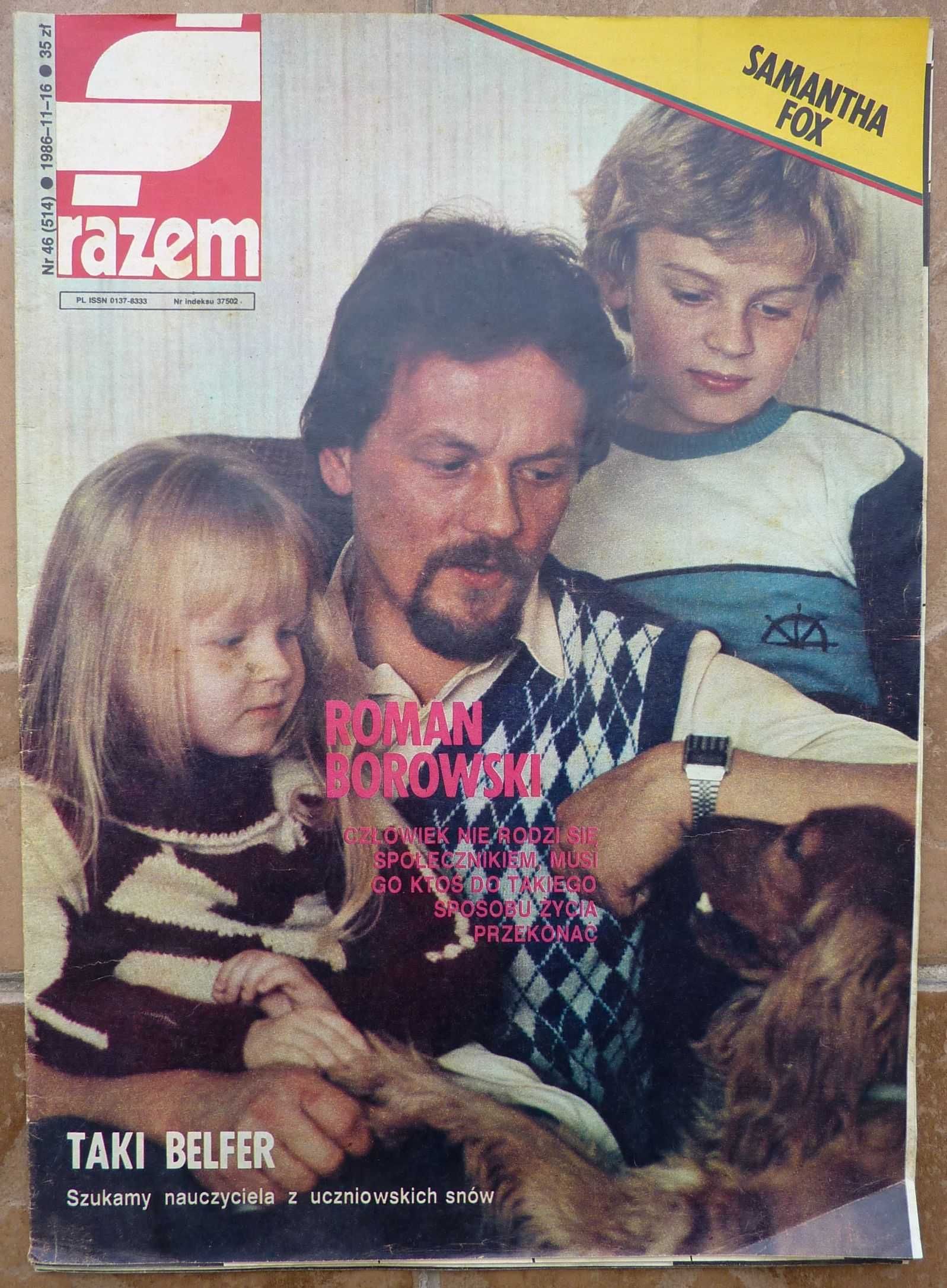 RAZEM tygodnik nr 46/1986 - wywiad - ROMAN BOROWSKI