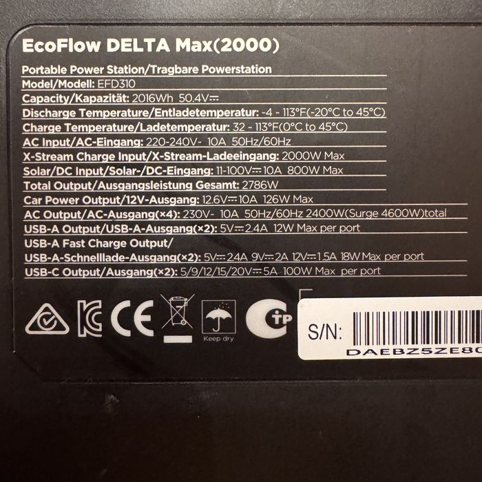 EcoFlow DELTA Max (2000)