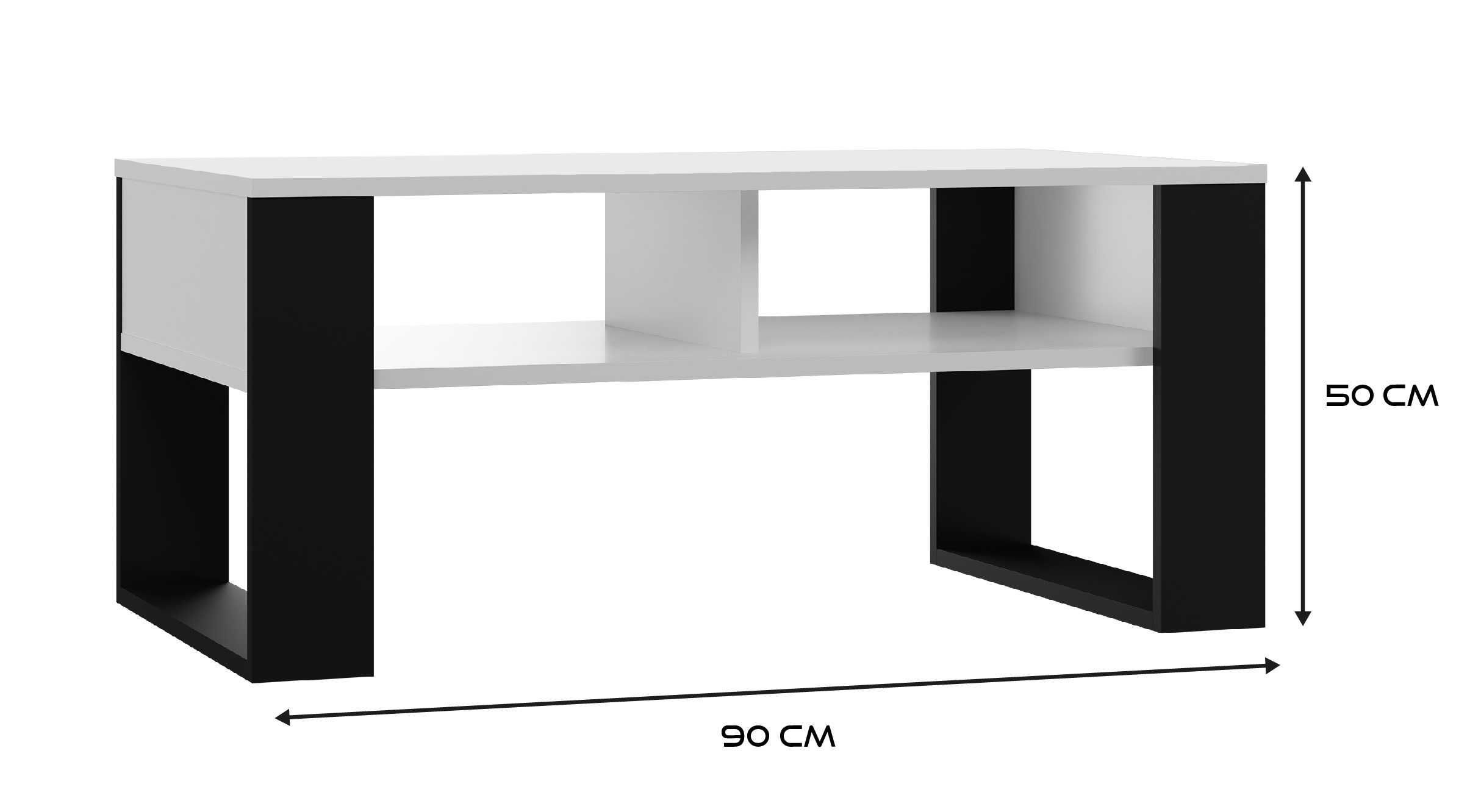 Stolik Kawowy Ława z 2 Półkami MODERN 2P Różne Kolory