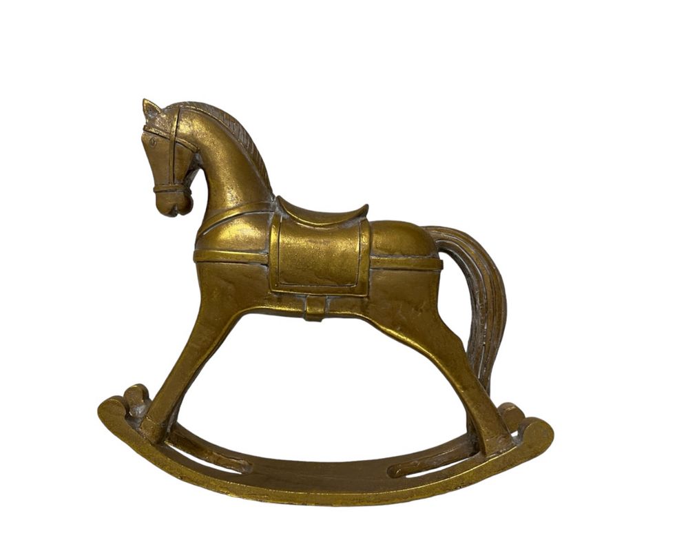 Koń na biegunach złota dekoracja