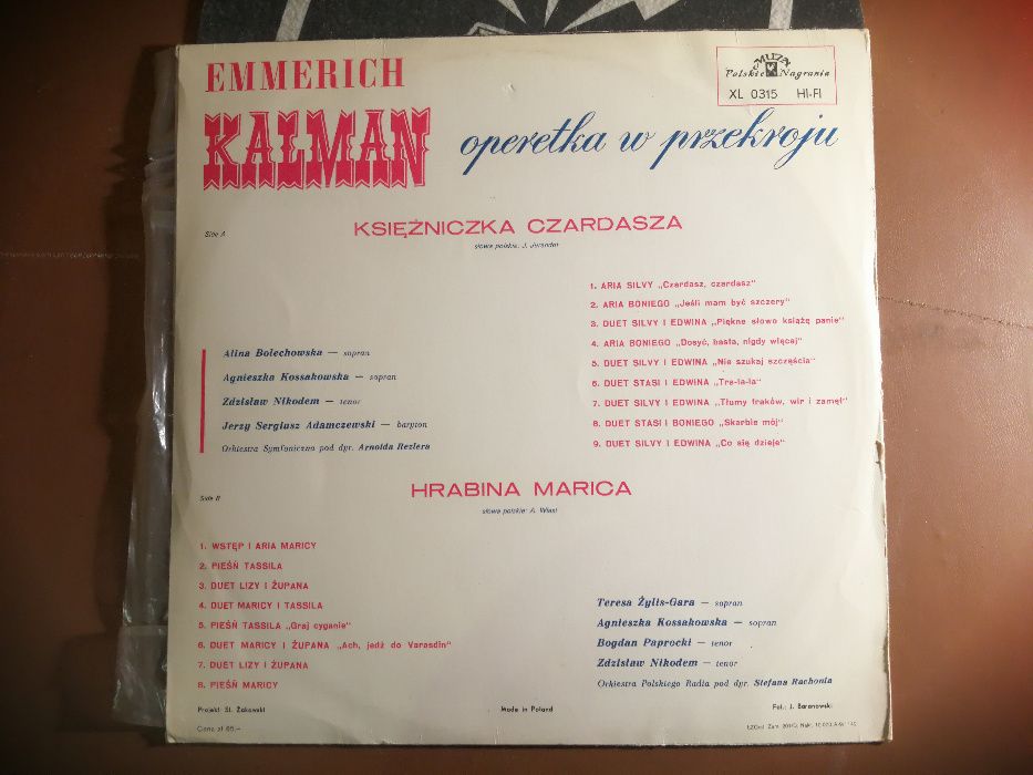 Emmerich Kalman - Operetka w przekroju LP VG 1966