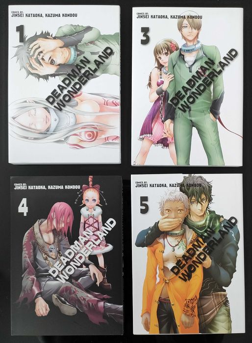 Manga Deadman Wonderland - 4 tomy (1, 3, 4, 5) - 1 wydanie
