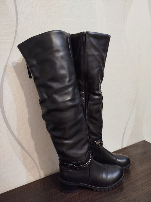 Зимові чоботи ботфорди (36 розмір)