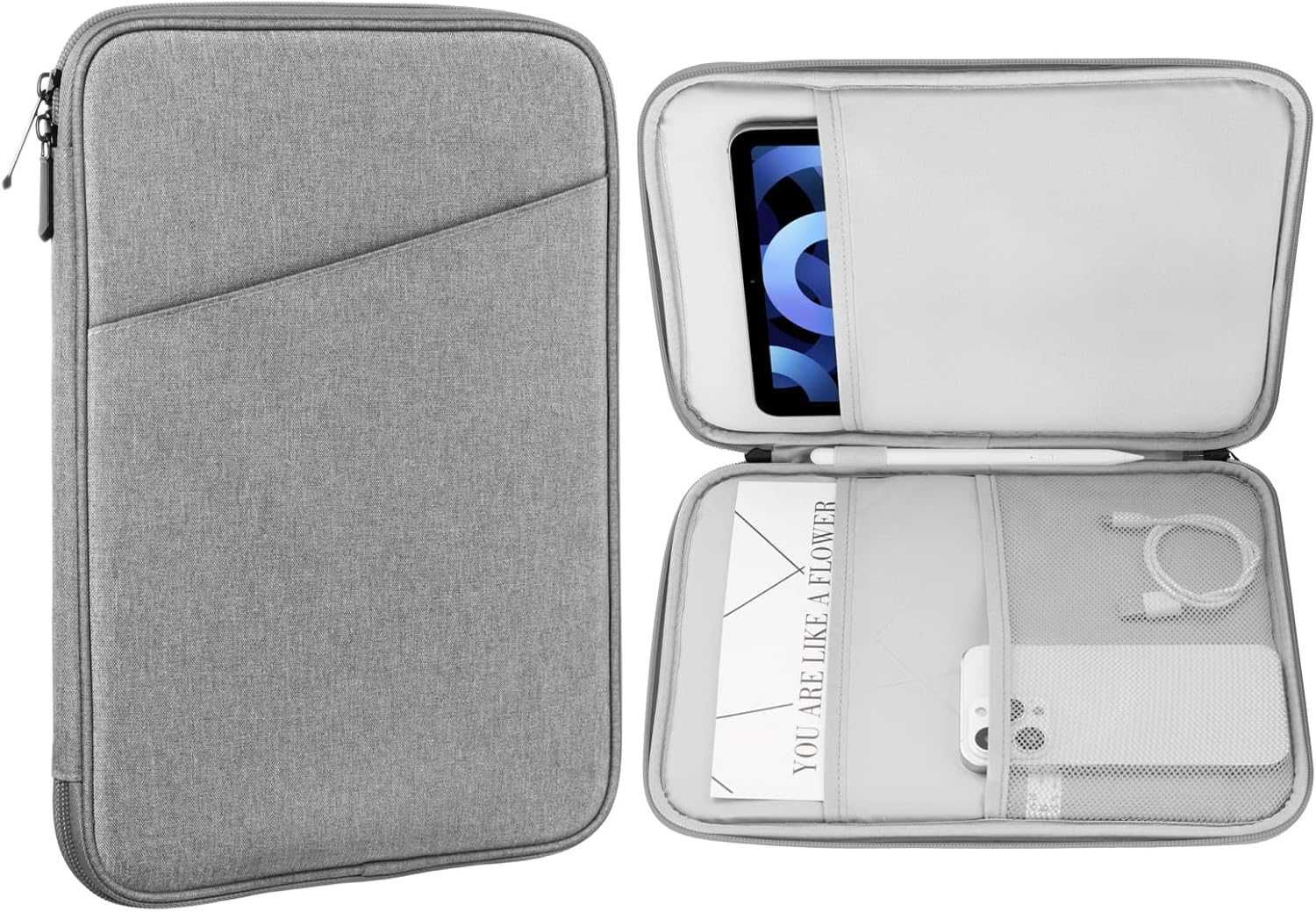 MoKo torba na tablet 9-11" iPad Pro Air Samsung Tab S7/S8/S9 11" szara