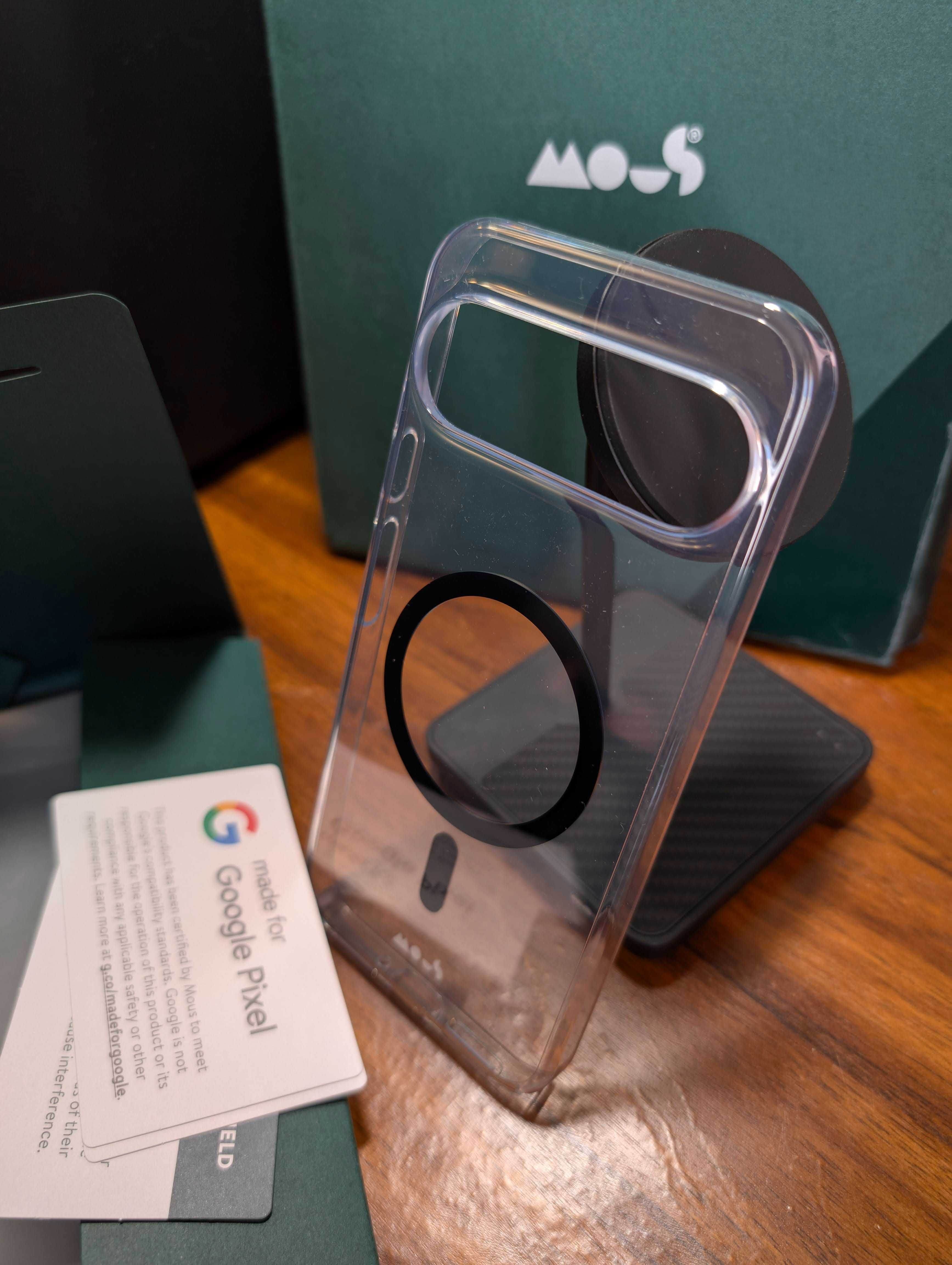 Чехол Mous к Google Pixel 9 Pro XL, модель Super Thin Crystal Clear.