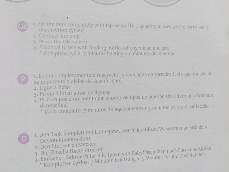 Esterilizador eletrônico a vapor Chicco