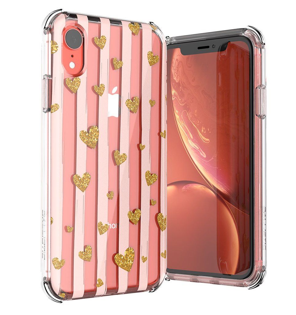 Etui Ballistic do iPhone XR Jewel Mirage Gold Hearts