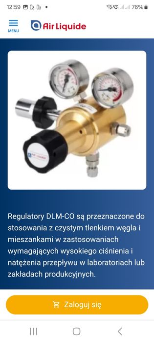 Regulator wysokiego ciśnienia Air Liquide
