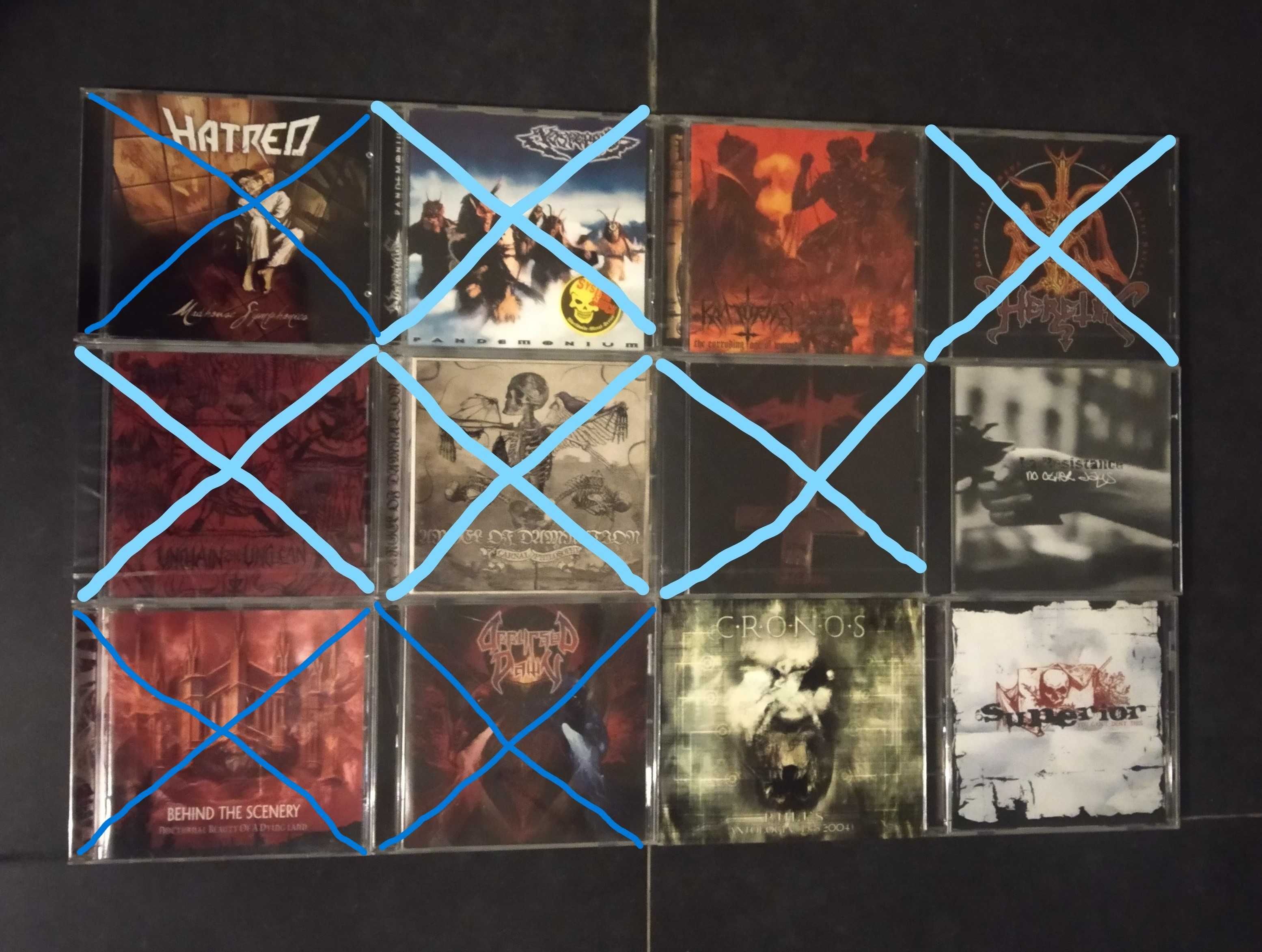 72 CDs de Death, Thrash, Black Metal (maioria novos)