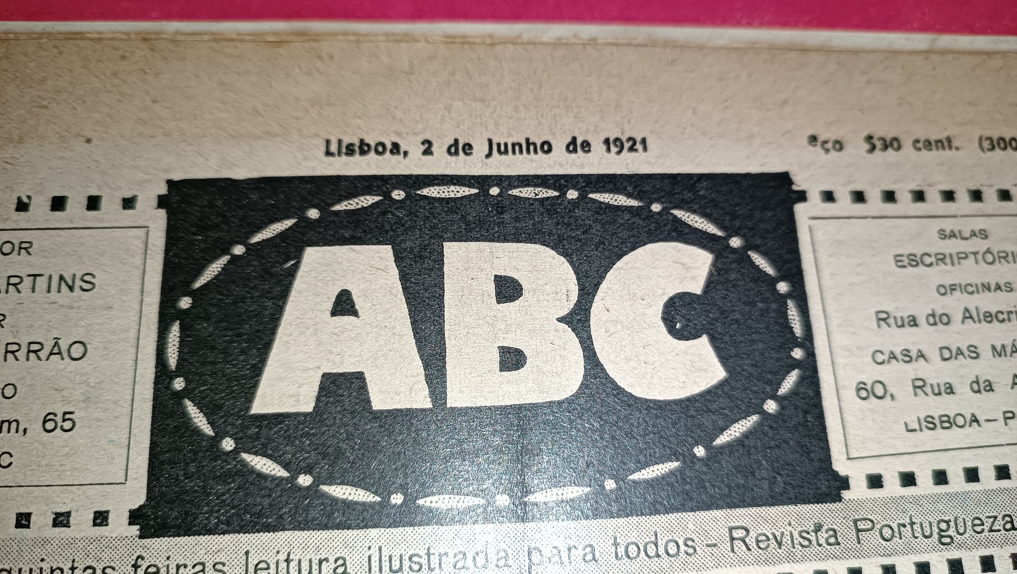 Antigas Revistas ABC capas desenhos Stuart Carvalhais Anos 20