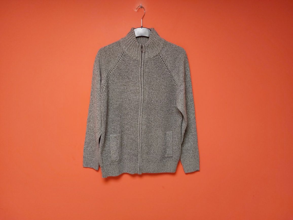 Stylowy sweter rozpinany męski tu bluza L