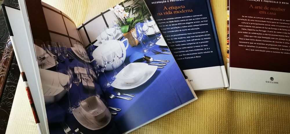 3 Livros "Decoração e Protocolo à mesa" da Ediclube