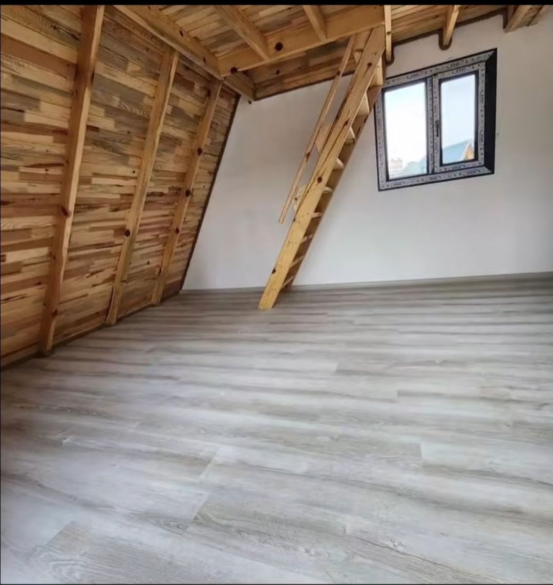 Drewniany domek letniskowy 7.5 x 5 m . Całoroczny