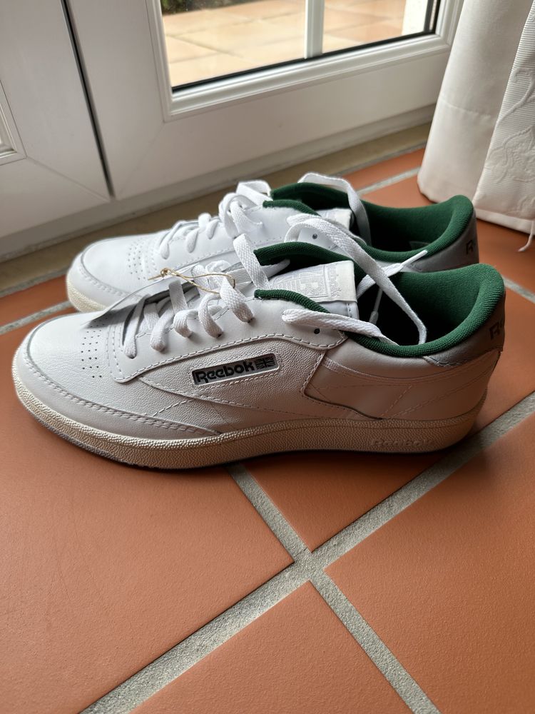 Ténis Reebok Club C 85 Brancos Verde Escuro (NOVOS)