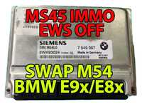 sterownik BMW E60 M54 SIEMENS MS45 bez IMMO/EWS/CAS swap E90 E92 E82