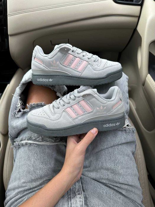 Кросівки Adidas Forum Low Grey Pink premium