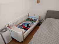 Łóżeczko Wood WOOD MINI+ JUNIOR KIT white/oak Oliver Furniture
