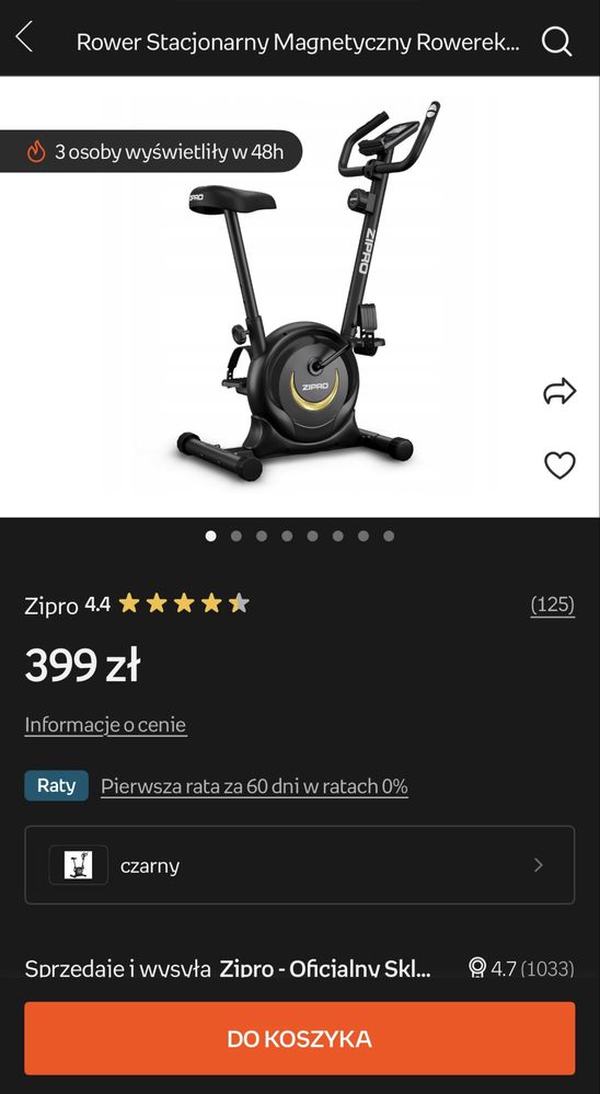 Rower stacjonarny ZIPRO