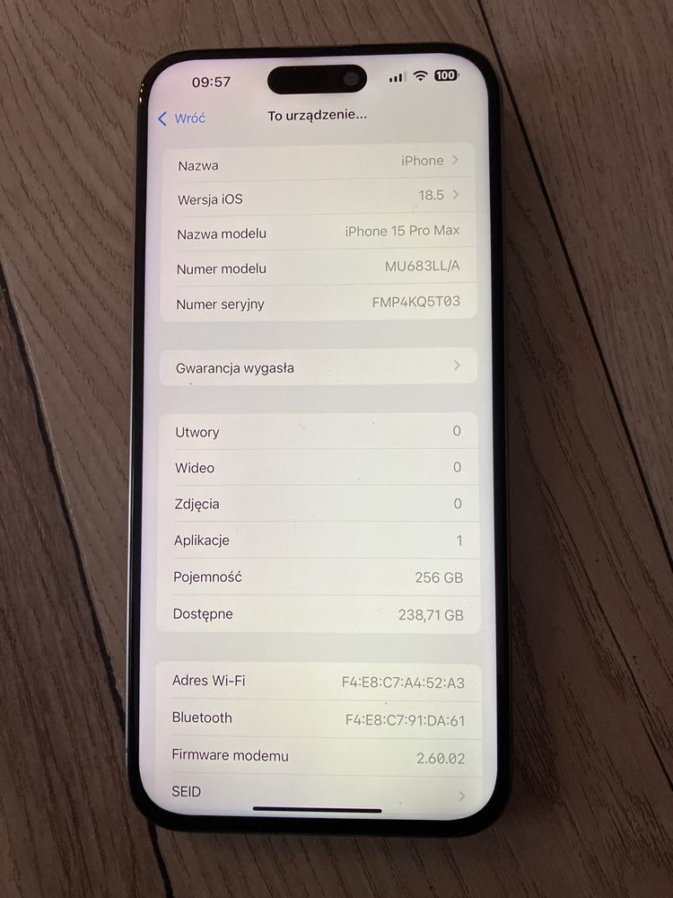 Iphone 15Pro Max 256gb Tytan naturalny