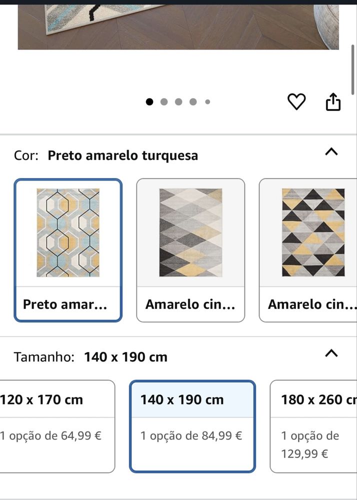 Tapete preto amarelo - TAPISO Lazu