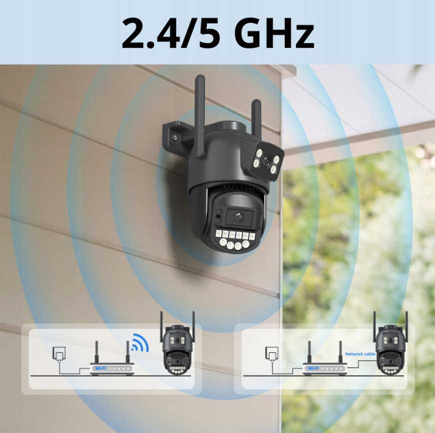 Kamera IP zewnętrzna – WiFi, obrotowa, detekcja ruchu