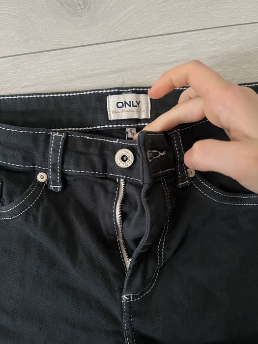 Джинсы черные средняя талия багги клёш винтаж bootcut 36 s 2000s 90s