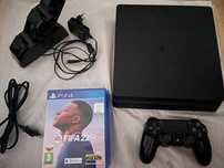 Konsola PS4 Slim 1TB z padem, 4 grami i  ładowarką do padów