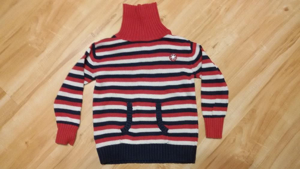 Sweter sweterek bawełniany golf firmy BOB r.122-128