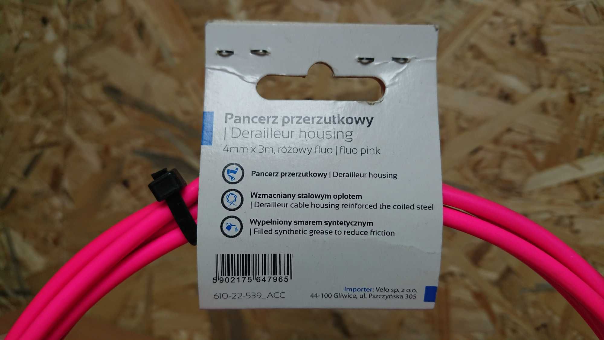 Zestaw pancerzy (hamulcowe+przerzutkowe) ACCENT różowy fluorescencyjny