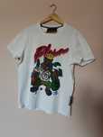 Philipp Plein koszulka t-shirt bluzka biały cyrkonie kryształki L XL